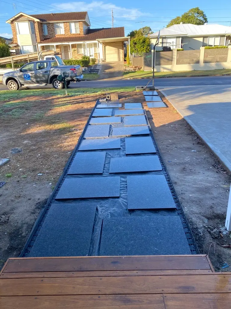 In progress — structural walls removed, the property being reshaped