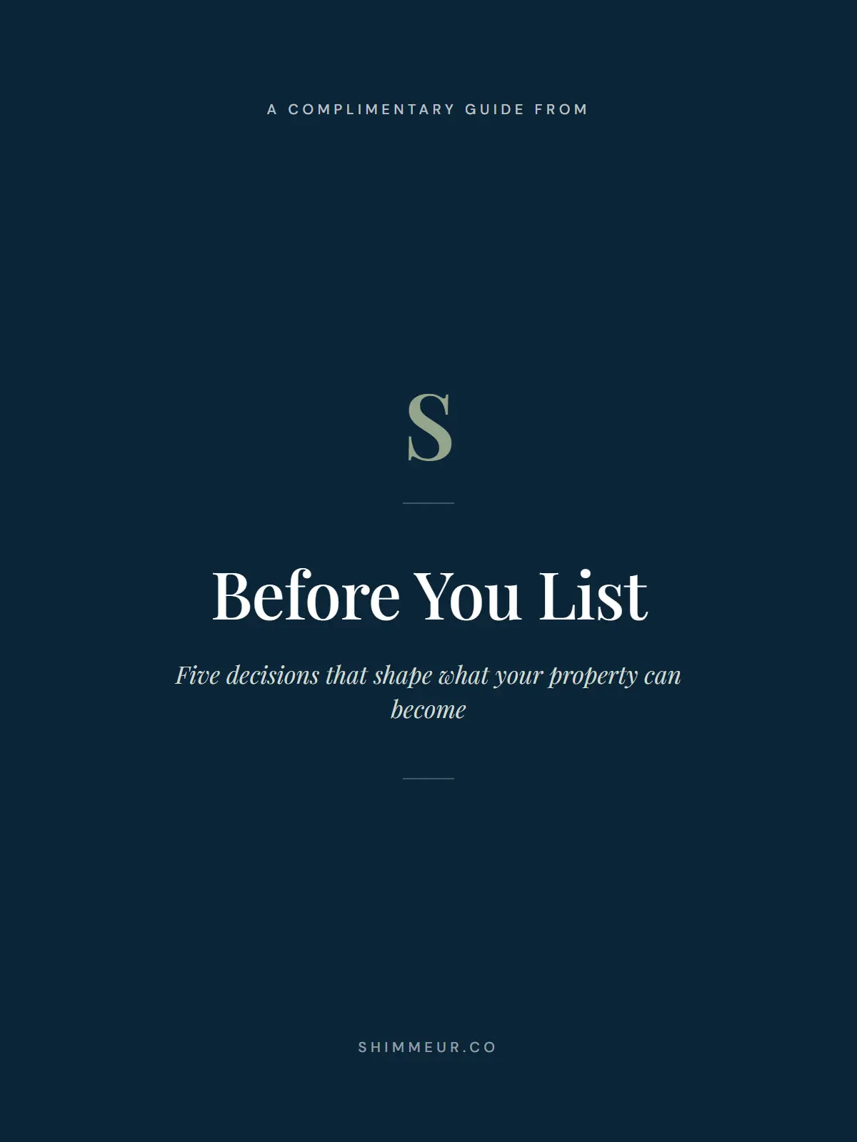 Before You List